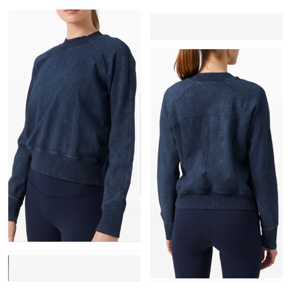 Lululemon Ready to Roll Crew  Dye Acid Rubber Dye True Navy Size 4 - Picture 2 of 9